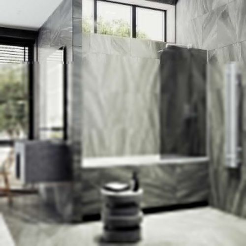 Душевая шторка на ванну Maybah Glass MGV-153-1у 75х140 стекло тонированное профиль белый ориентация универсальная - фото 3