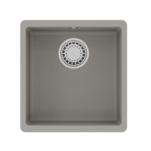 Кухонная мойка LeMark Sinara 400-u 9910063 40х40 цвет серый поверхность матовая