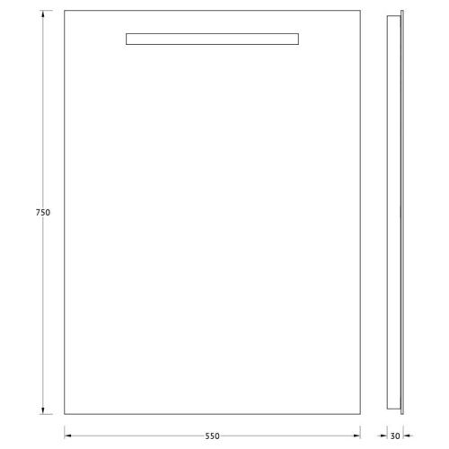 Зеркало с подсветкой Evoform Ledline BY 2102 60х80 подвесное - фото 2