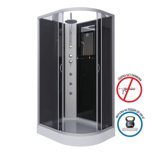 Душевая кабина Niagara Classic 35121433LBKTG 120х80 асимметричная без крыши ориентация левая - фото 2