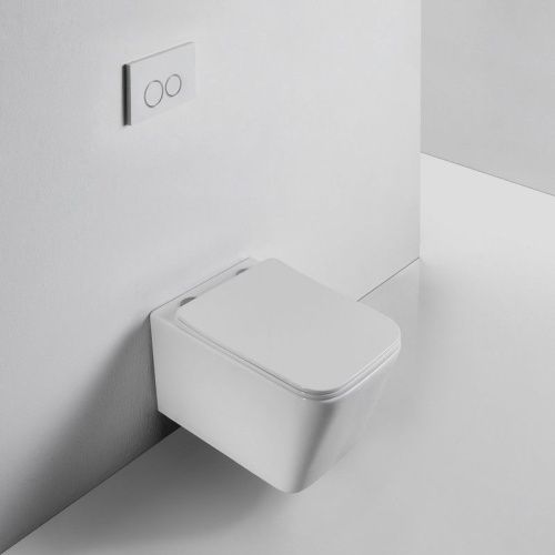 Унитаз подвесной Bond Cube F04-10 белый с сиденьем микролифт безободковый душевой смыв - фото 5