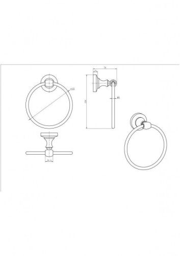 Полотенцедержатель CeramaLux Bianco 52006 - фото 2