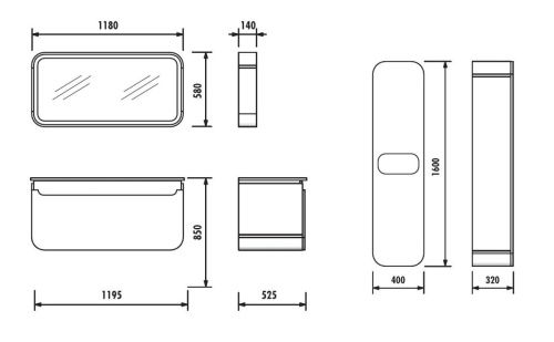 Тумба с раковиной Creavit Pion PN0120.01.BDM+DP120 120х50 - фото 2