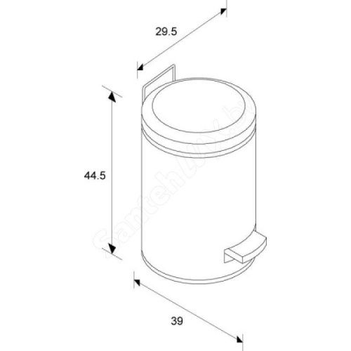 Ведро мусорное Merida Silent KIM415 с педалью - фото 2