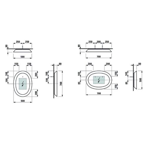 Зеркало с подсветкой Laufen New Classic 4.0607.0.085.000.1 50х70 - фото 2