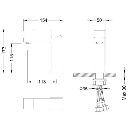 Смеситель Timo Selene 2061/16F на раковину белый - фото 2