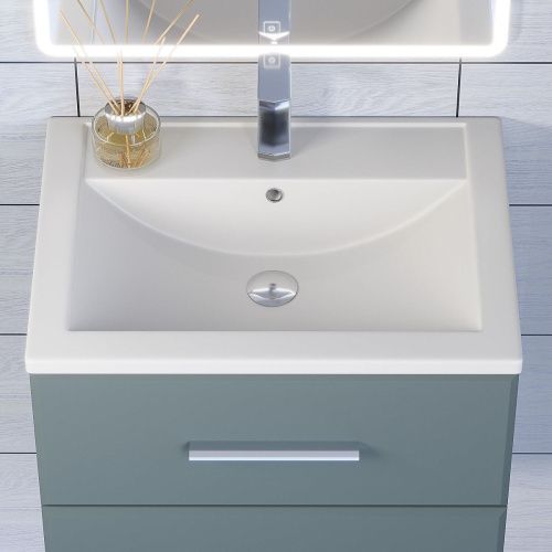 Раковина из искусственного камня Uperwood Foster Quartz 291030051 60х40 полувстраиваемая цвет белый - фото 4