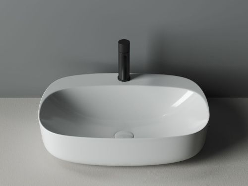 Раковина из сантехнического фарфора Ceramica Nova ELEMENT CN5012 60х40 накладная цвет белый 1 отверстие под смеситель - фото 3