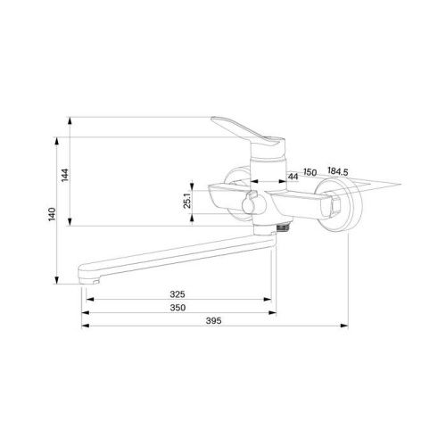 Смеситель для ванны Milardo Enjoy ENJSB00M10 настенный хром - фото 3