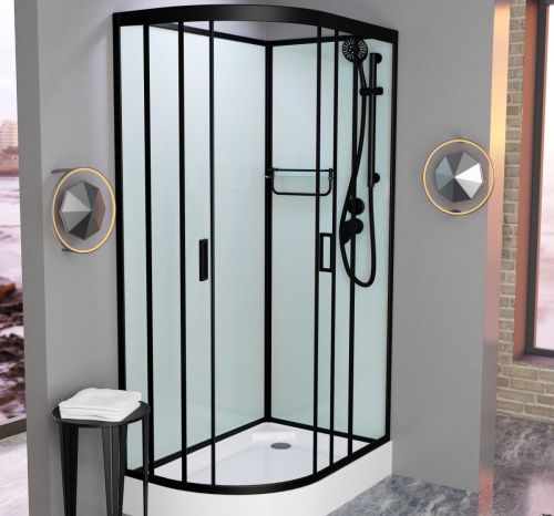 Душевая кабина Frank 914014 100х80 асимметричная без крыши ориентация правая - фото 3