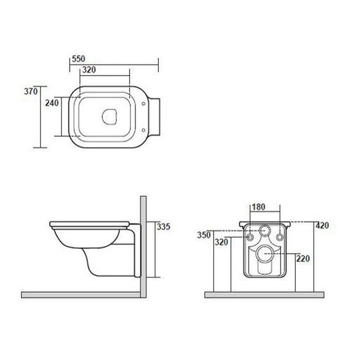 Чаша унитаза подвесная Kerasan Waldorf 411501 цвет белый без сиденья душевой смыв - фото 2