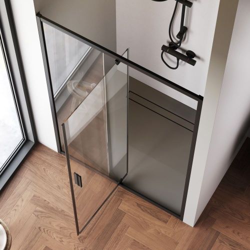 Душевая дверь Am.Pm Gem W90G-120-1P-BT 120х195 стекло прозрачное профиль черный - фото 4