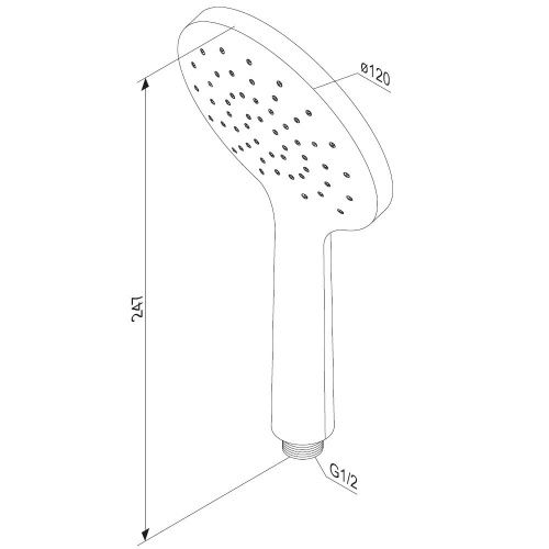 Душевая лейка Damixa Jupiter 977020000 цвет хром - фото 4