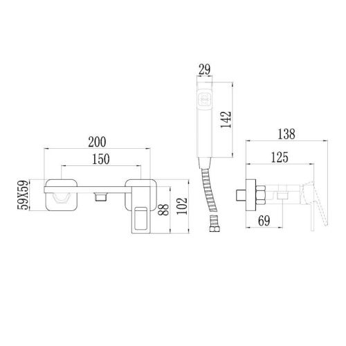 Гигиенический душ Savol S-FXQ013Q серый - фото 3