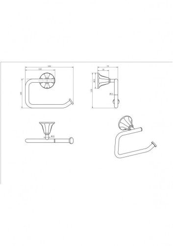 Бумагодержатель CeramaLux Biatrichi 73007-1 - фото 2