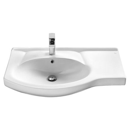 Раковина из сантехнического фарфора Santek Коралл WH110228 80х50 накладная цвет белый