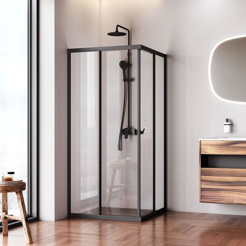 Душевой уголок Am.Pm Sunny W87G-403-9090-BT 90х90 стекло прозрачное профиль черный без поддона