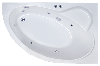 Ванна акриловая Royal Bath ALPINE RB819102ST-R 170х100 пристенная асимметричная с каркасом