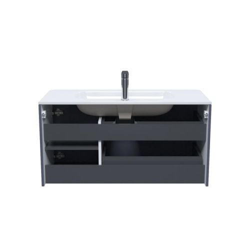 Тумба с раковиной Iddis Edifice EDI10D0i95K 100х50 подвесная цвет серый - фото 5