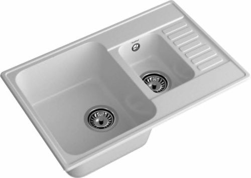 Кухонная мойка Granfest Quarz 21К серый 75х50 цвет серый поверхность матовая - фото 2