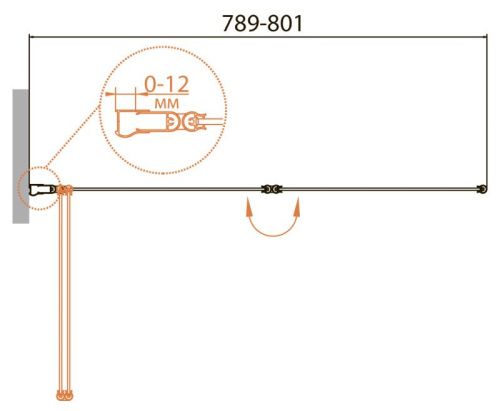 Душевая шторка на ванну Cezares RELAX RELAX-V-2-80/140-C-Bi 80х140 стекло прозрачное профиль белый ориентация универсальная - фото 2
