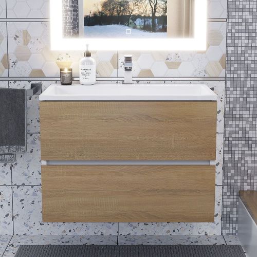 Тумба с раковиной Uperwood Barsa 293020546 70х50 цвет коричневый - фото 5