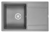 Кухонная мойка Granula 7804, АЛЮМИНИУМ 80х50 цвет серый поверхность матовая