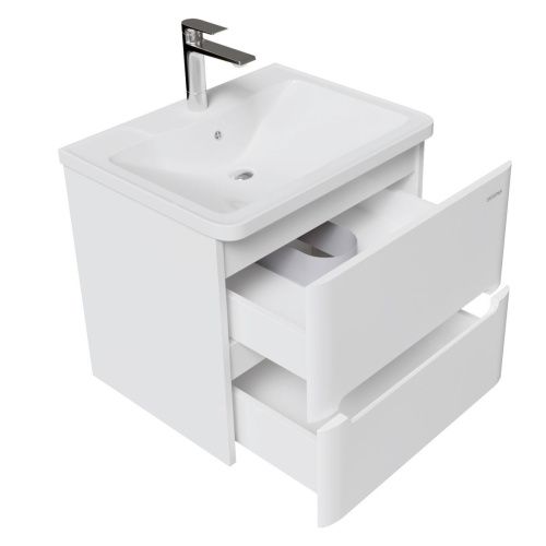 Тумба под раковину Grossman Адель 106038 60х40 подвесная цвет белый - фото 5