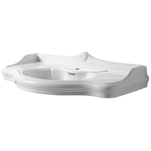 Раковина из сантехнического фаянса Azzurra Jubilaeum JULP1106200MBI (JUB200/110 bi))*1 110х60 подвесная цвет белый 1 отверстие под смеситель