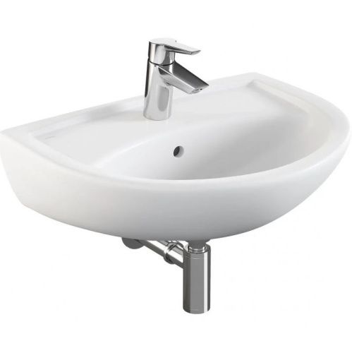 Раковина из сантехнического фарфора Vitra FIT 6894B099-1776 60х40 подвесная цвет белый 1 отверстие под смеситель