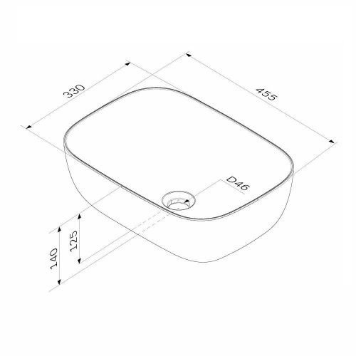Раковина из сантехнического фарфора Am.Pm Func M8FWCC10450WG 50х30 накладная цвет белый без отверстий под смеситель - фото 5