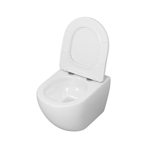 Унитаз подвесной Grossman Торнадо GR-4457SQ белый с сиденьем микролифт безободковый смыв торнадо - фото 3