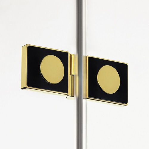 Душевая шторка на ванну New Trendy AVEXA GOLD BRUSHED EXK-2019 140х150 стекло прозрачное профиль золото ориентация правая - фото 3