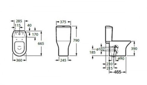 Чаша унитаза напольная Roca Leon 7342649000 цвет белый без бачка без сиденья смыв торнадо - фото 3