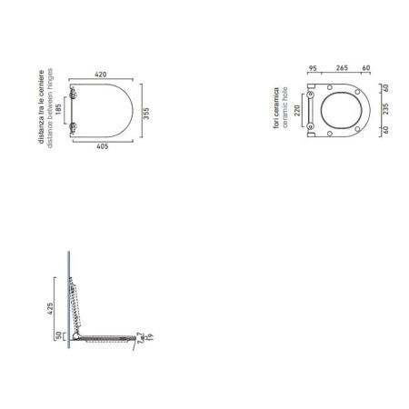 Крышка сиденье для унитаза Catalano Zero 151200001