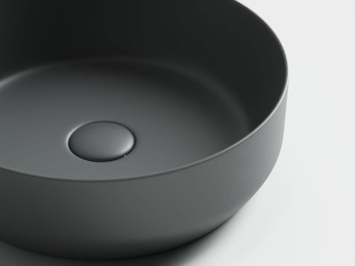 Раковина из сантехнического фарфора Ceramica Nova ELEMENT CN6022MDH 40х40 накладная цвет черный без отверстий под смеситель - фото 5