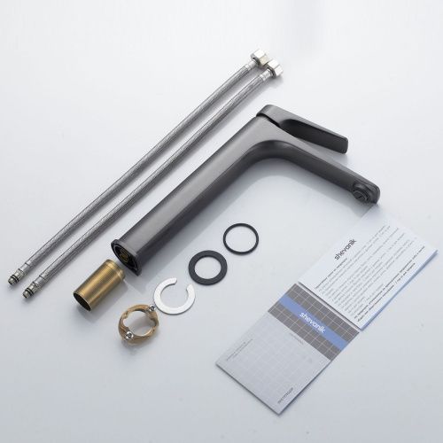 Смеситель для раковины Shevanik S4211T на столешницу оружейная сталь - фото 4