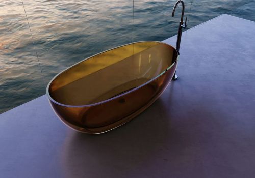 Ванна из полиэфирной смолы Abber Kristall AT9703Vesuvian 170х80 отдельностоящая овальная - фото 4