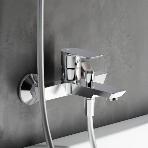 Смеситель для ванны и душа Damixa Apollo 471000001 настенный хром - фото 5