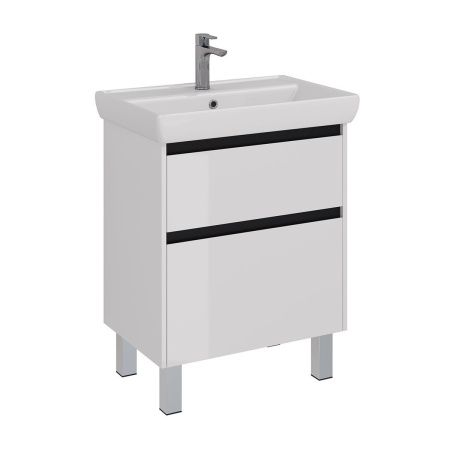 Тумба под раковину LeMark Combi LM03C70T-black 60х40 напольная цвет белый