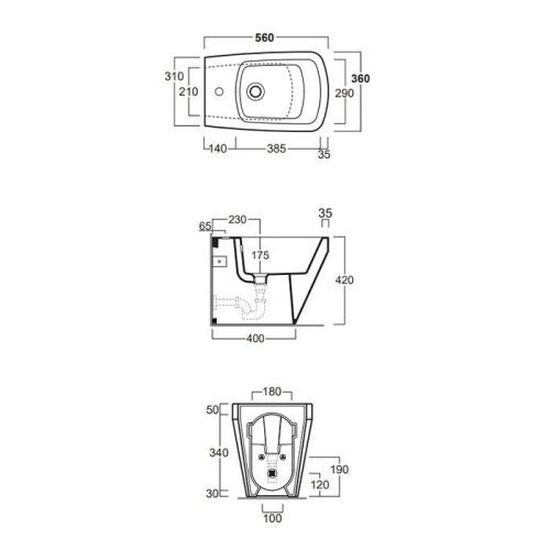 Биде напольное Simas Baden Baden BB04bi*1 цвет белый - фото 2