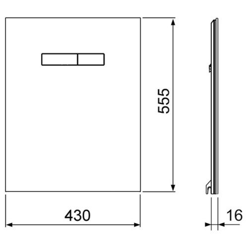 Нижняя панель для установки унитаза-биде Tece TECElux 9650101 - фото 2