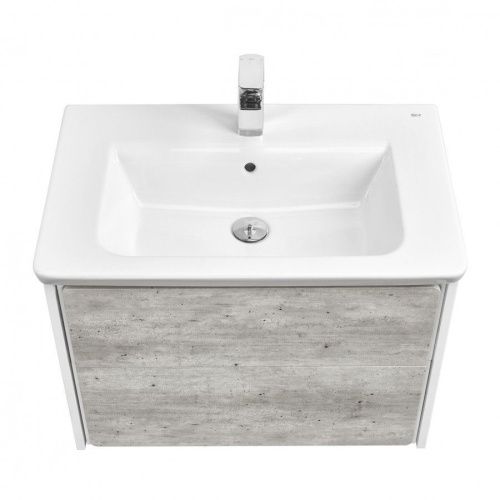 Тумба под раковину Roca Ronda ZRU9303003 70х40 подвесная цвет серый/белый - фото 2