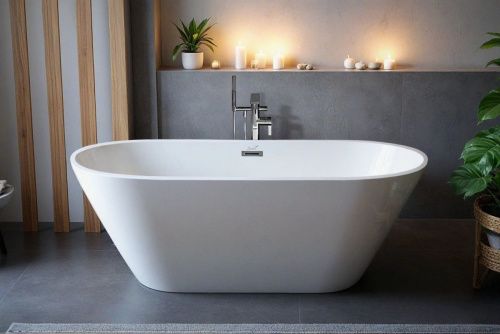 Ванна акриловая Cerutti SPA CT9902 150х75 отдельностоящая овальная с ножками - фото 2