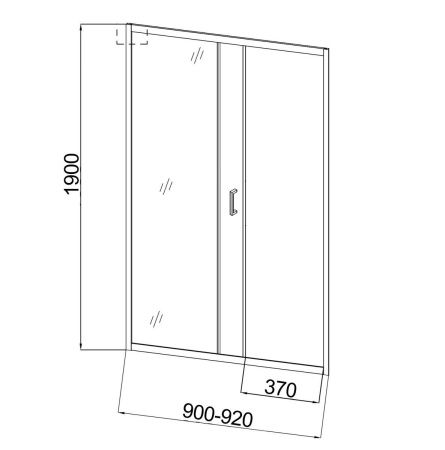 Душевая дверь Niagara Eco NG-631-9A 90х190 стекло прозрачное профиль хром