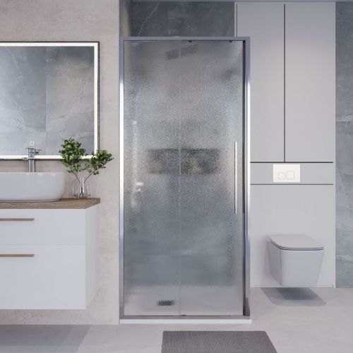 Душевой уголок Niagara Nova NG-65-9CH-CH80-34 90х80 стекло шиншилла профиль хром без поддона - фото 4