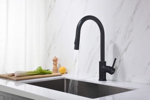 Смеситель для кухни Aquatek ЕВРОПА AQ1384MB на мойку черный - фото 5