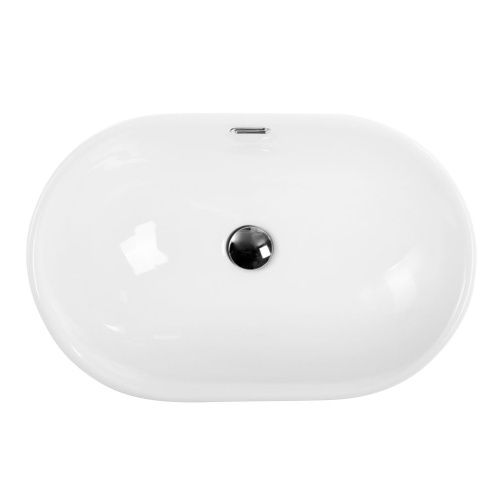 Раковина из сантехнического фаянса BelBagno BB1004 60х40 накладная цвет белый без отверстий под смеситель - фото 2