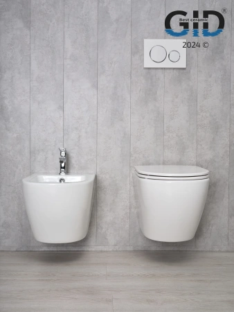 Унитаз подвесной Gid Convexo 62234Y белый с сиденьем микролифт безободковый смыв торнадо