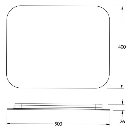 Зеркало с подсветкой Defesto OPTI DF 2811RH 50х40 подвесное - фото 2